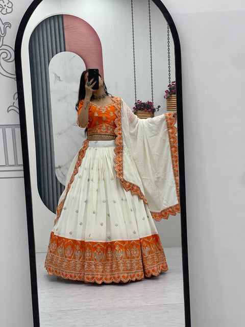 💗Wedding Special Chinon Lehenga Choli With Heavy Embroidery Work 💗