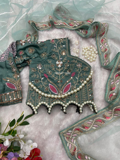 Premium Net Designer Saree with Embroidery & Diamond Work