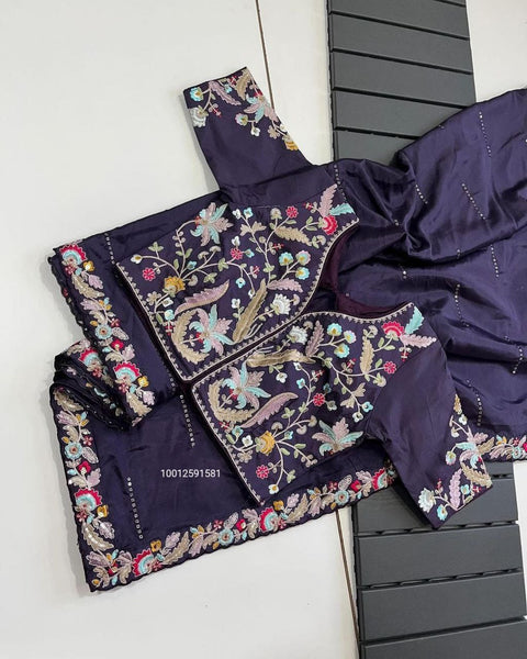 Trending Blooming Rangoli Silk Designer Saree with Embroidery & Sequence Work