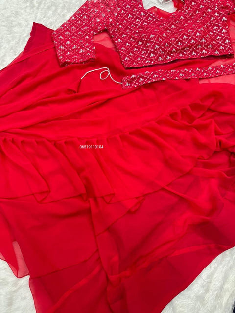 Designer Party Wear Lehenga Saree – Perfect for Special Occasions