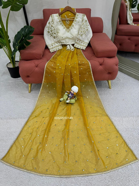 ✨ Designer Twill Net Saree with Thread & Sequence Work 🌟