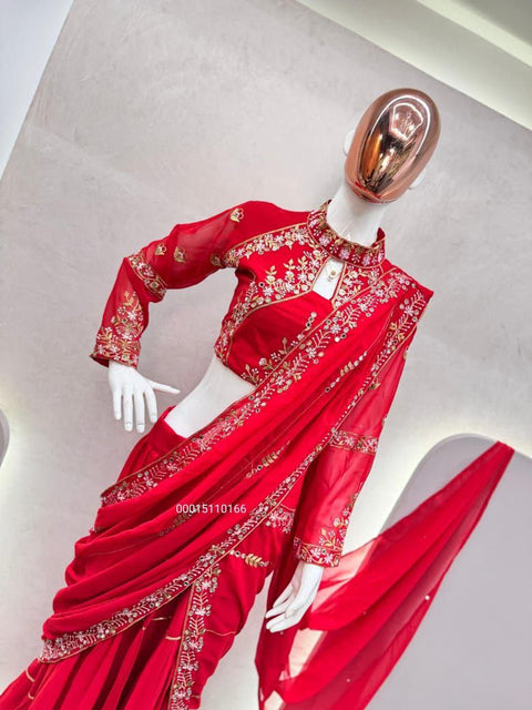 Elegant Party Wear Lehenga Saree – Latest Launch