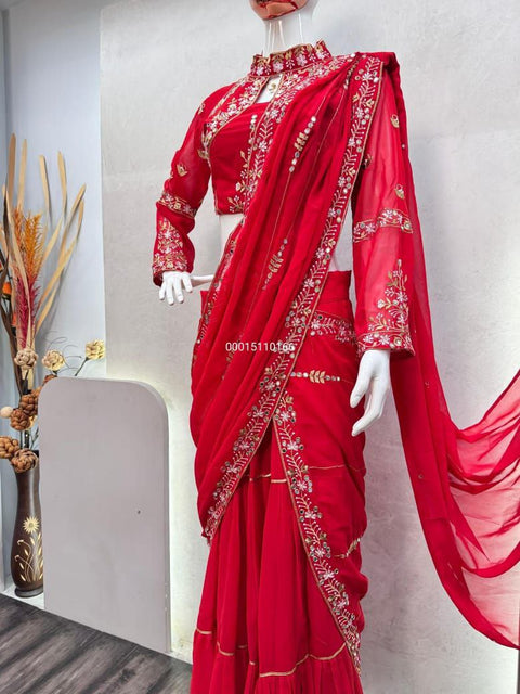 Elegant Party Wear Lehenga Saree – Latest Launch