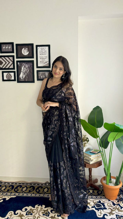 Soft Net Sequence Saree for a Stunning Look
