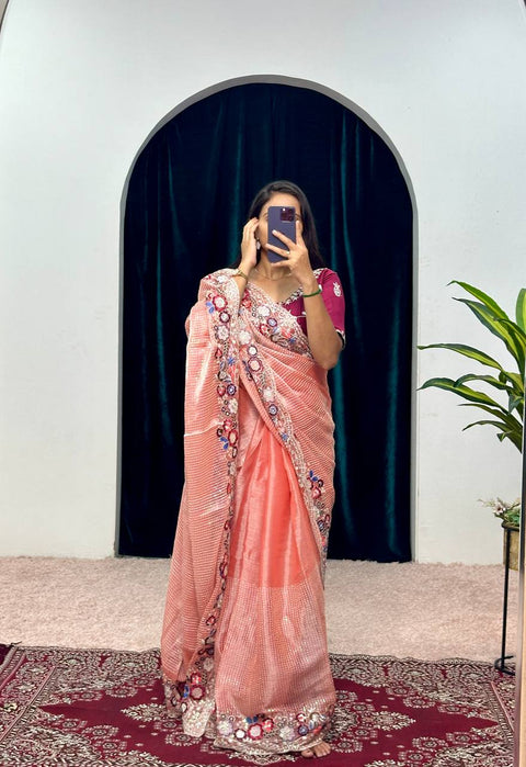 Festive Season Launch: Celebrity-Inspired Embroidered Organza Silk Saree