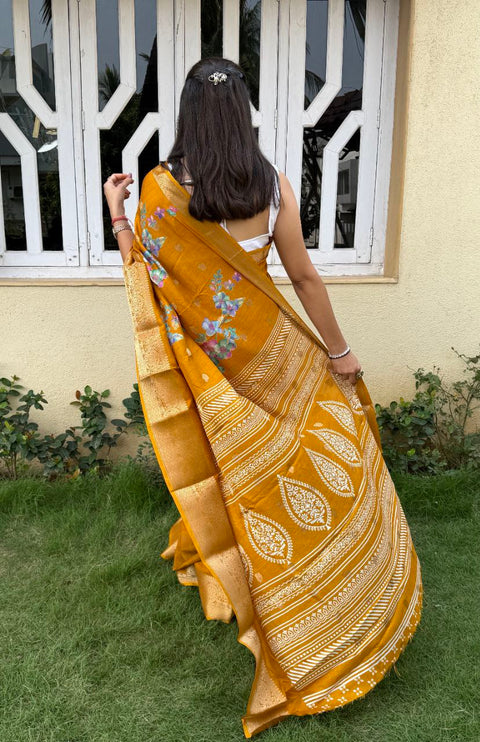 Premium Dola Silk Saree with Jacquard Butti & Floral Design 🌸