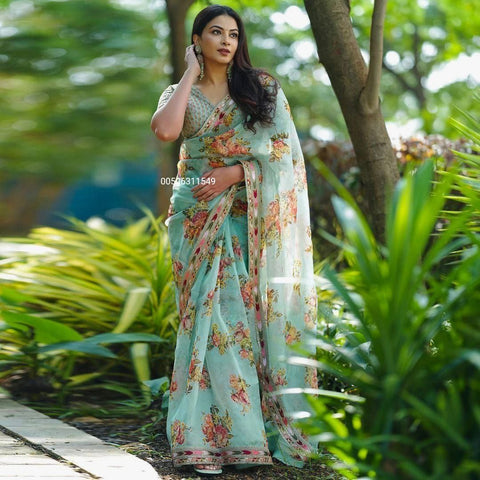 Exclusive Tibby Silk Designer Saree with Elegant Thread & Sequence Work