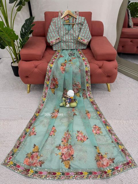 Exclusive Tibby Silk Designer Saree with Elegant Thread & Sequence Work