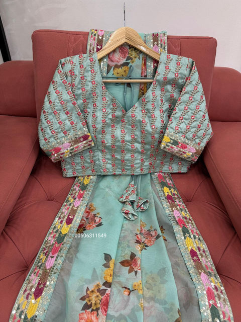 Exclusive Tibby Silk Designer Saree with Elegant Thread & Sequence Work