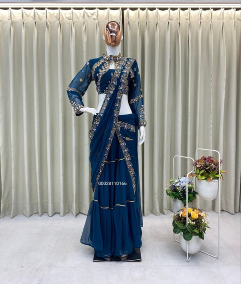 Elegant Party Wear Lehenga Saree – Latest Launch