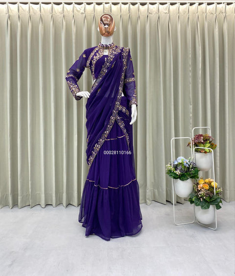 Elegant Party Wear Lehenga Saree – Latest Launch