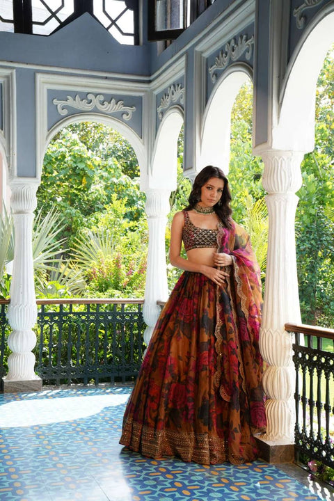 Heavy Boutique Lehenga Choli for Women – Digital Print Wedding Wear