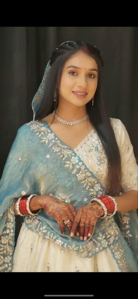 Chinon Lehenga Choli Set for Women – Festival & Party Wear