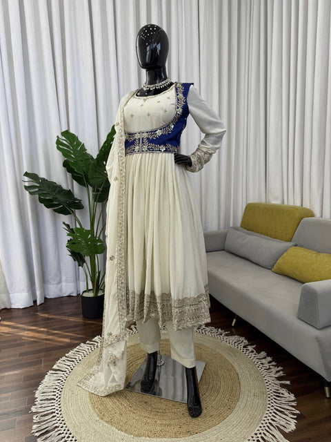 Anarkali Pant Koti Set for Women – 4 Piece Party & Festive Wear