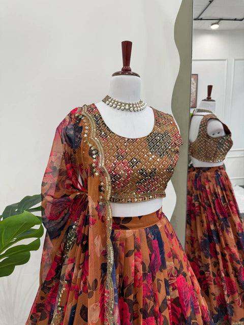Heavy Boutique Lehenga Choli for Women – Digital Print Wedding Wear