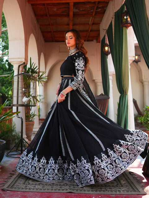 Velvet Lehenga Choli Set for Women – Heavy Boutique Wedding Wear