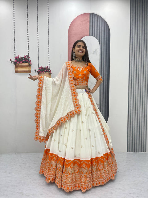 💗Wedding Special Chinon Lehenga Choli With Heavy Embroidery Work 💗