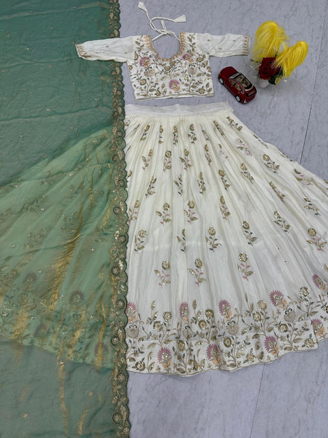 Chinon Lehenga Choli Set for Women – Festival & Party Wear