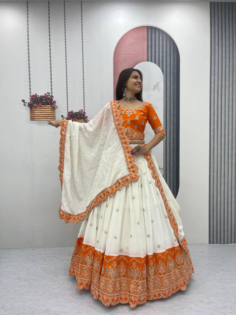 💗Wedding Special Chinon Lehenga Choli With Heavy Embroidery Work 💗
