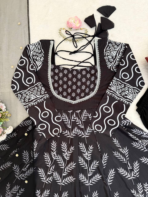 Anarkali Pant Set for Women – Digital Print Party & Festive Wear