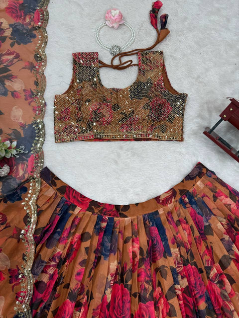 Heavy Boutique Lehenga Choli for Women – Digital Print Wedding Wear