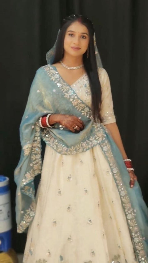 Chinon Lehenga Choli Set for Women – Festival & Party Wear