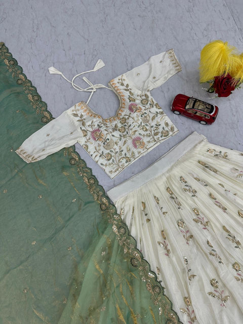 Chinon Lehenga Choli Set for Women – Festival & Party Wear