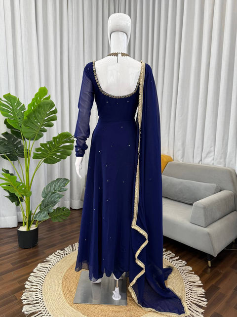 Premium Anarkali Suit With Pent And Dupatta