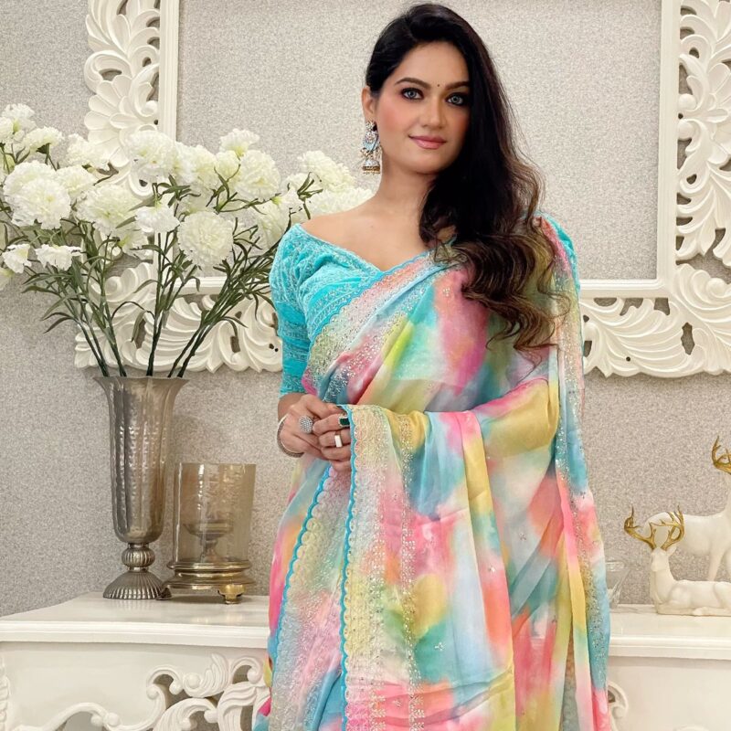 Exclusive Designer Party Wear Saree with Heavy Embroidery
