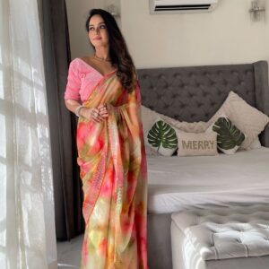 Exclusive Designer Party Wear Saree with Heavy Embroidery