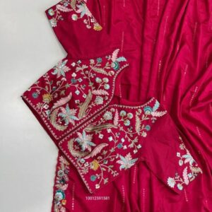 Trending Blooming Rangoli Silk Designer Saree with Embroidery & Sequence Work