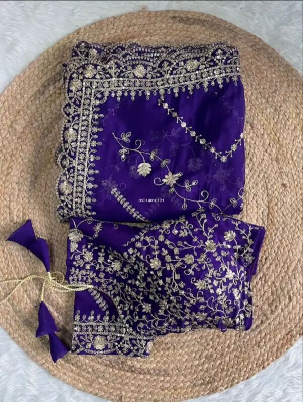 Gorgeous Embroidered Organza Saree for Festive Occasions