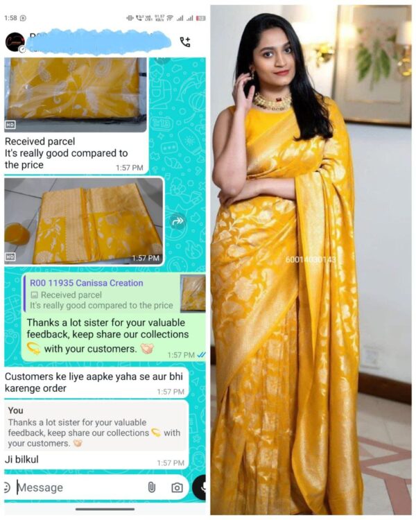 Graceful Banarasi Saree in Soft Lichi Silk – Timeless Elegance