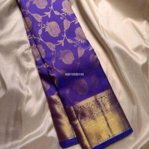 Elegant Banarasi Soft Silk Saree with Zari Work & Jacquard Weaving Border