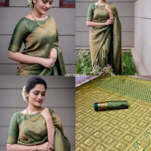 Banarasi Soft Lichi Silk Saree with Rich Pallu & Jacquard Work