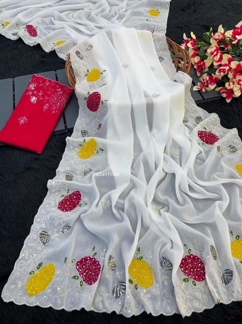 Beautiful Soft Silk Saree with Sequence Work – Perfect for Everyday Elegance