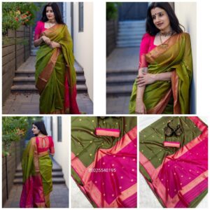 Beautiful Banarasi Wedding Saree in Lichi Silk