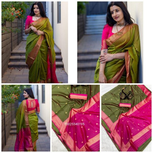 Beautiful Banarasi Wedding Saree in Lichi Silk