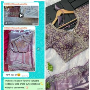 Zimmy Choo Silk Saree with Embroidery & Leheriya Border