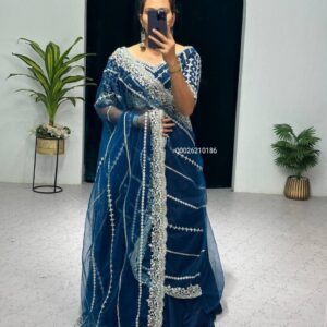 Trending Designer Lehenga Saree with Embroidered Pallu & Dupatta