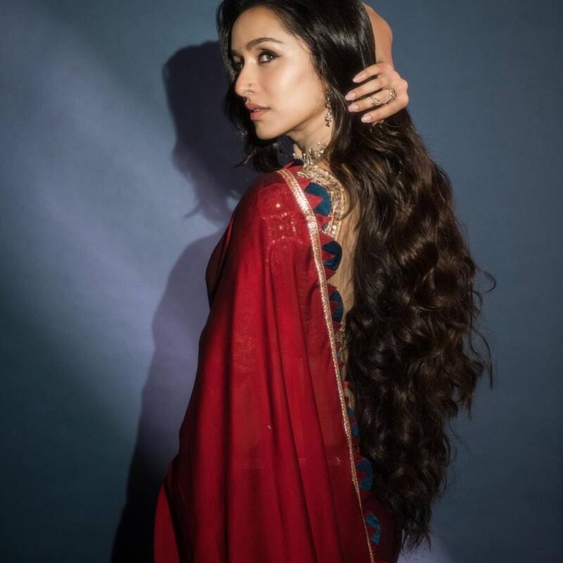 New Blooming Rangoli Saree with Pearl Moti & Embroidery – Celebrity-Inspired 🌟