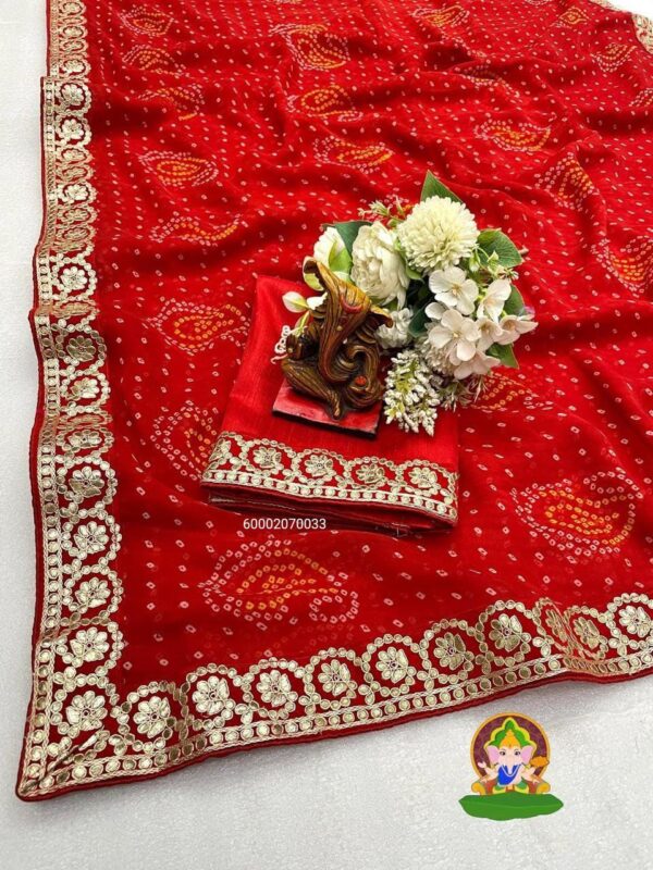 🌟 Launching Stunning Bandhej Gotta Patti Look Saree 🌟