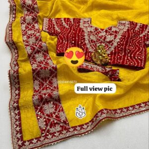 Superb Quality Pure Gold Crush Saree