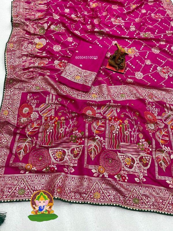 Pure Dola Viscose Saree with Handwork