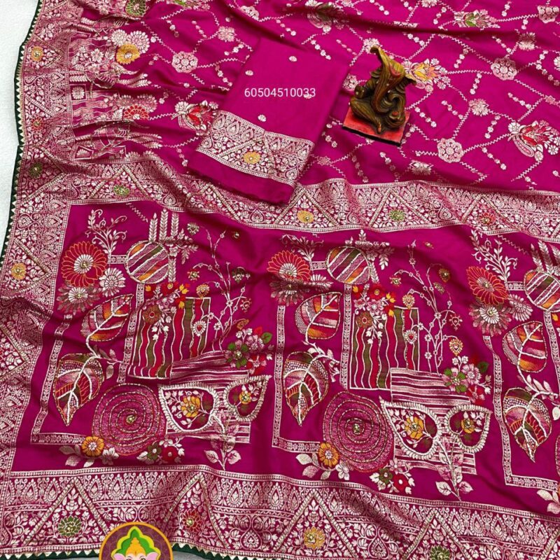 Pure Dola Viscose Saree with Handwork