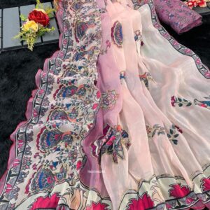 New Launch: Zimmy Choo Crush Saree with Handwork & Cutwork Border – Trending Design