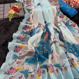 New Launch: Zimmy Choo Crush Saree with Handwork & Cutwork Border – Trending Design