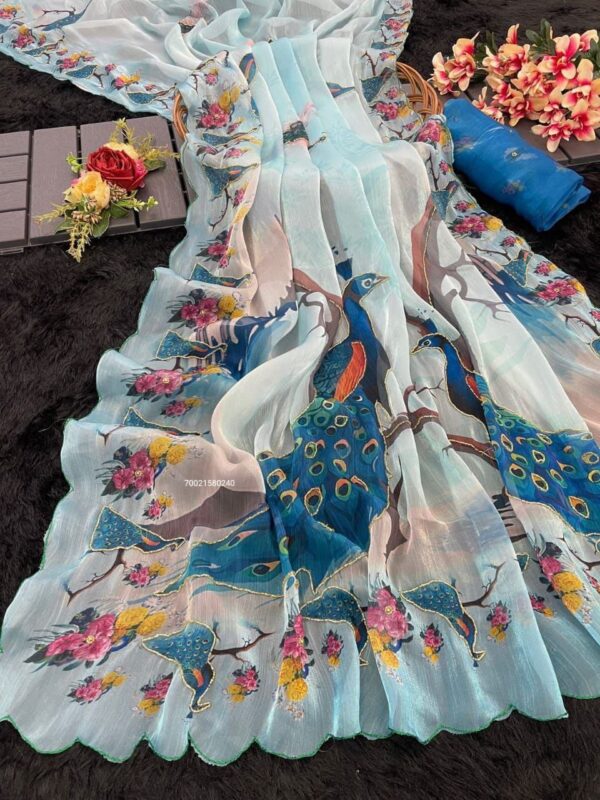 New Launch: Zimmy Choo Crush Saree with Handwork & Cutwork Border – Trending Design